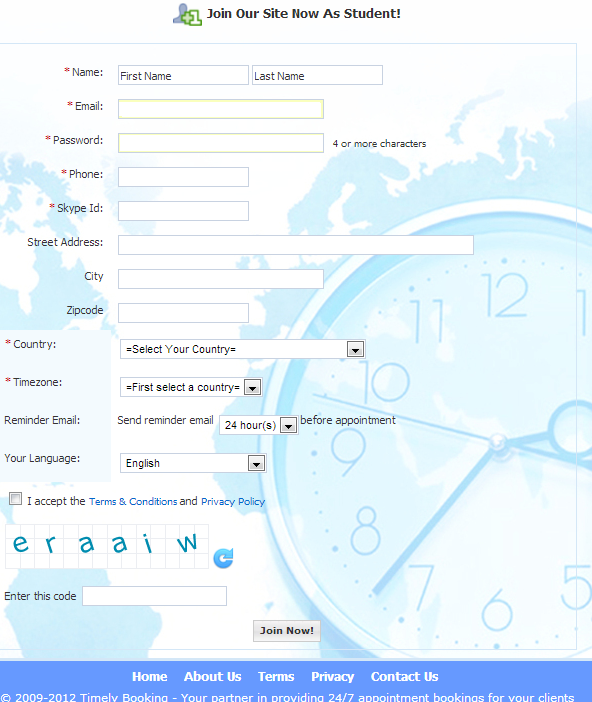 Student Registration Form